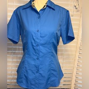Game Guard blue size small blue fishing shirt breathable net backing for airflow